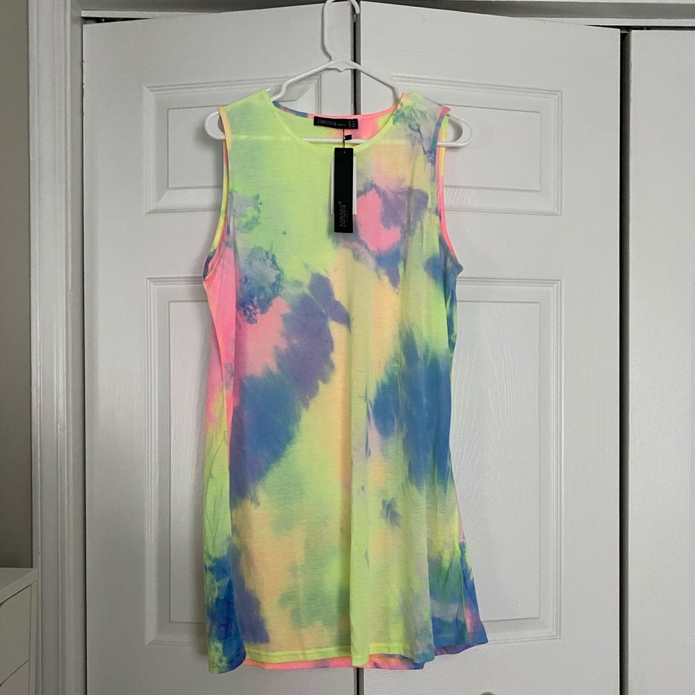 NWT! Tie Dye Sun Dress Swim Cover Size 16